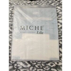 New In Package Retired Miche Petite Shell Lila Teal & White Faux Leather